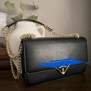 Black Leather Shoulder Bag